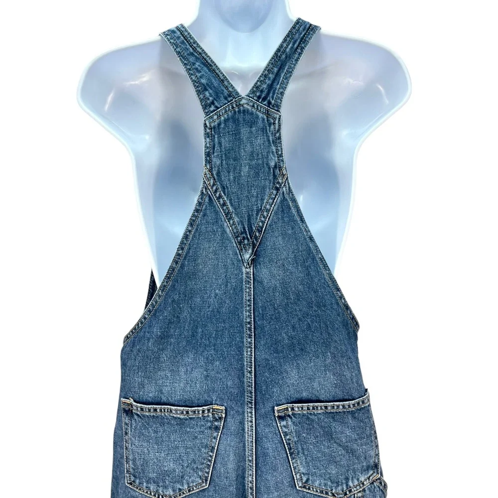 GAP Teen Size Large 100% Cotton Blue Denim Bib Overalls‎